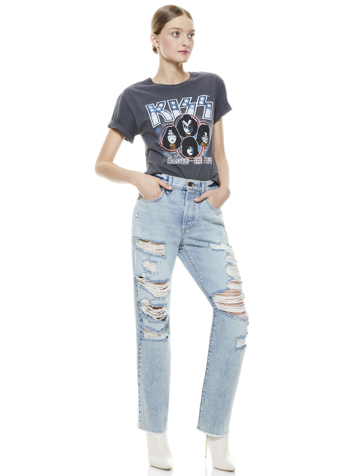 AMAZING HIGH RISE BOYFRIEND JEAN - WILDFIRE image 4 - Alice And Olivia