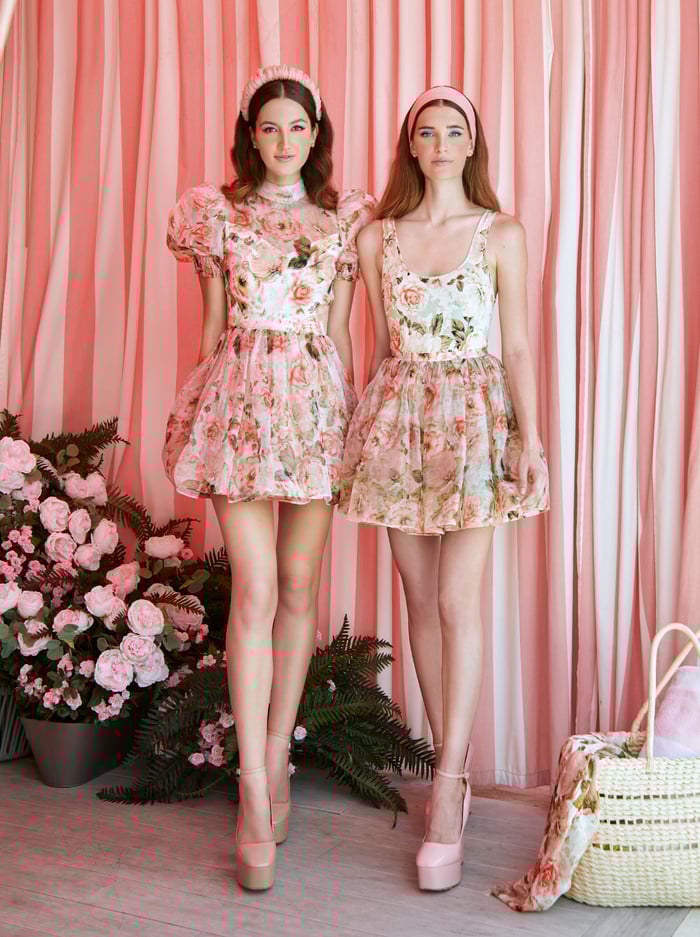 CHARA MINI DRESS - MORNINGSIDE FLORAL PISTACHIO image 6 - Alice And Olivia