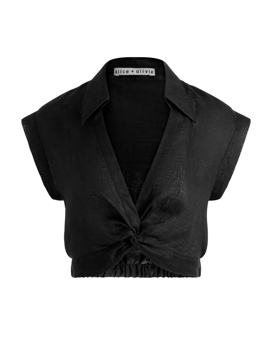 BLACK-MILA CROPPED TOP