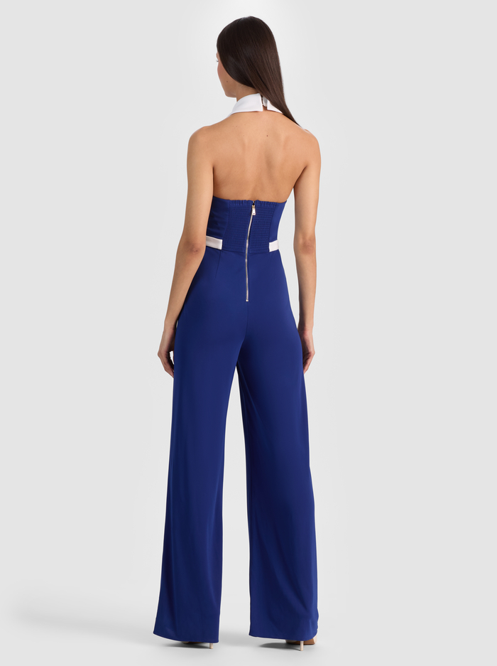 ALARA COLLARED JUMPSUIT - TWILIGHT BLUE image 2 - ALICE + OLIVIA
