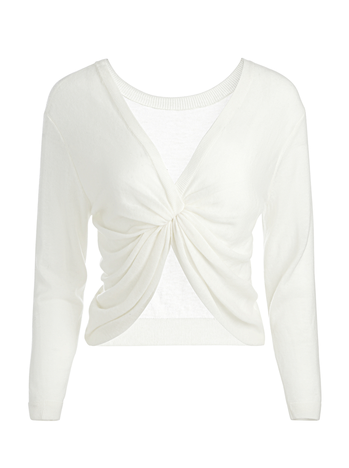 AKERS REVERSIBLE PULLOVER - ECRU image 6 - Alice And Olivia