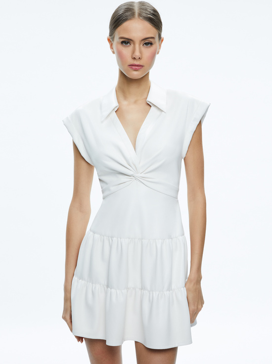 OFF WHITE-MILA VEGAN MINI DRESS