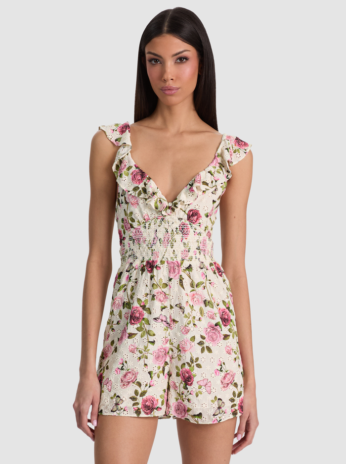 GEMMA ROMPER - GARDEN GOSSIP OFF WHITE image 3 - ALICE + OLIVIA
