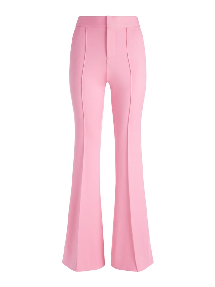 DANETTE HIGH RISE FLARE SLIT TROUSER - CHERRY BLOSSOM image 4 - Alice And Olivia