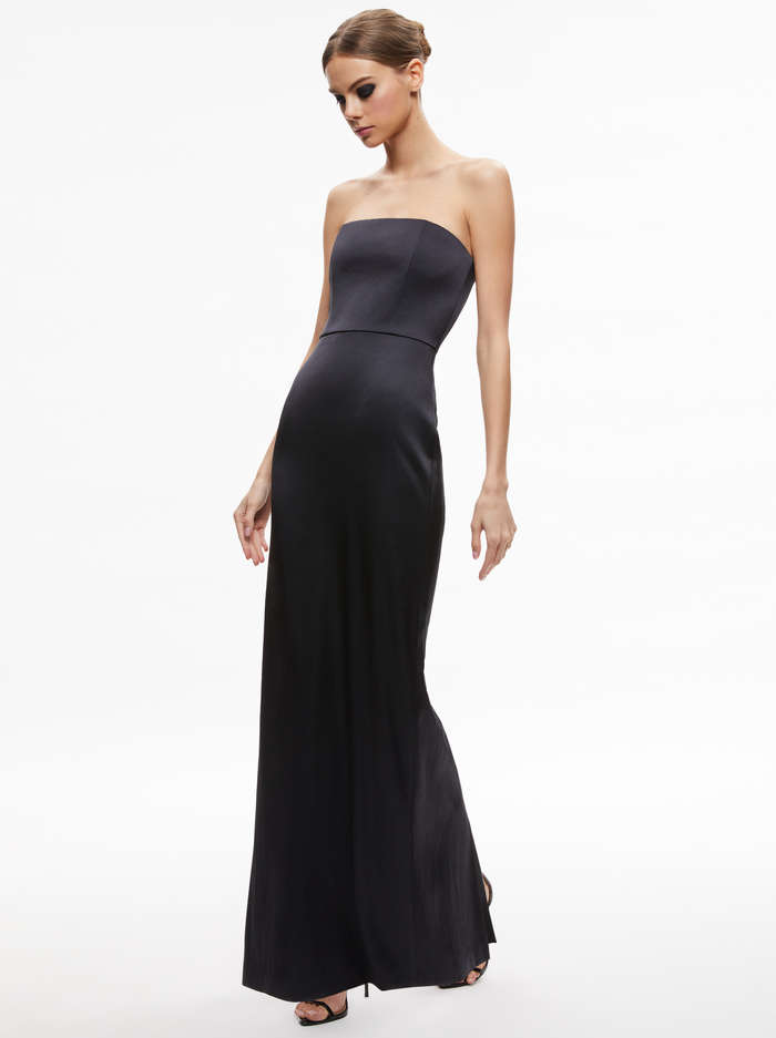 DOREEN STRAPLESS MAXI DRESS - BLACK image 2 - Alice And Olivia