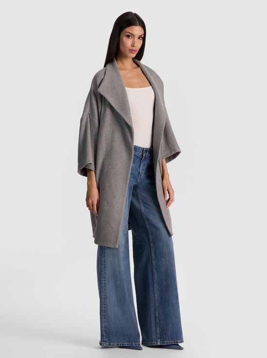 STORM GREY-HESTER OPEN FRONT COAT