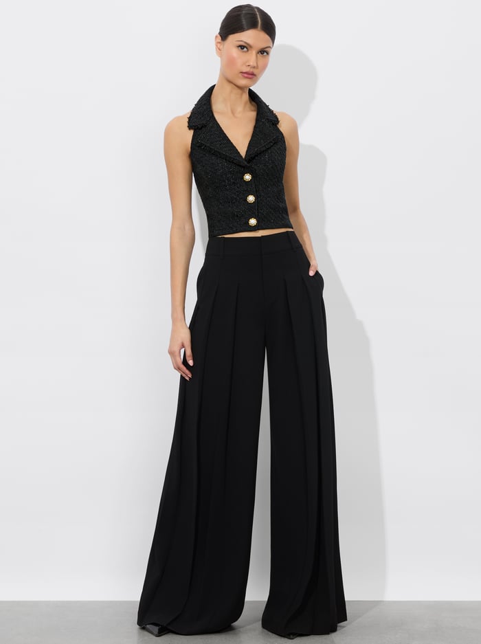 MERI HALTER VEST - BLACK image 1 - Alice And Olivia