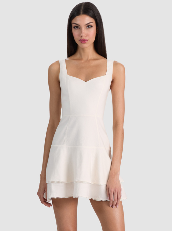 OFF WHITE-MIRIAM SWEETHEART MINI DRESS
