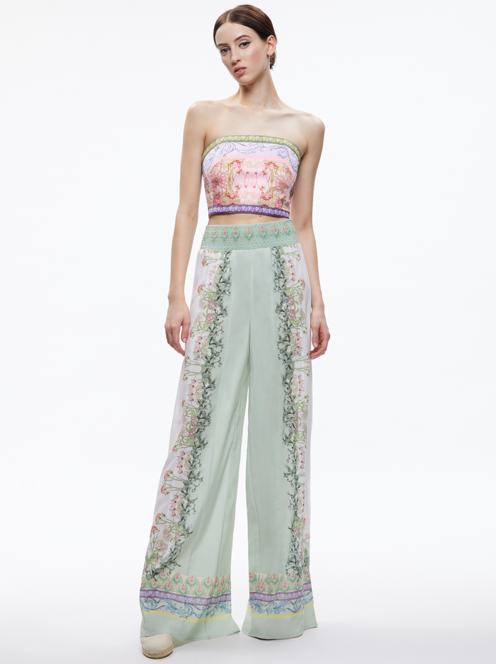 CERESI SMOCKED BACK BANDEAU TOP - FLORAL FEST image 4 - Alice And Olivia