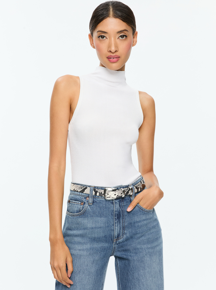 DARCEY TANK - SOFT WHITE - Alice And Olivia