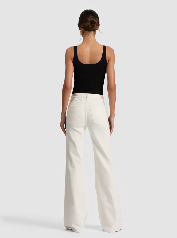SB EMBROIDERED JEAN - OFF WHITE/BLACK image 2 - Alice And Olivia