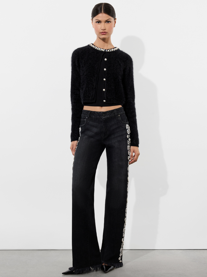 DOLLIE CASHMERE CARDIGAN - BLACK image 1 - Alice And Olivia