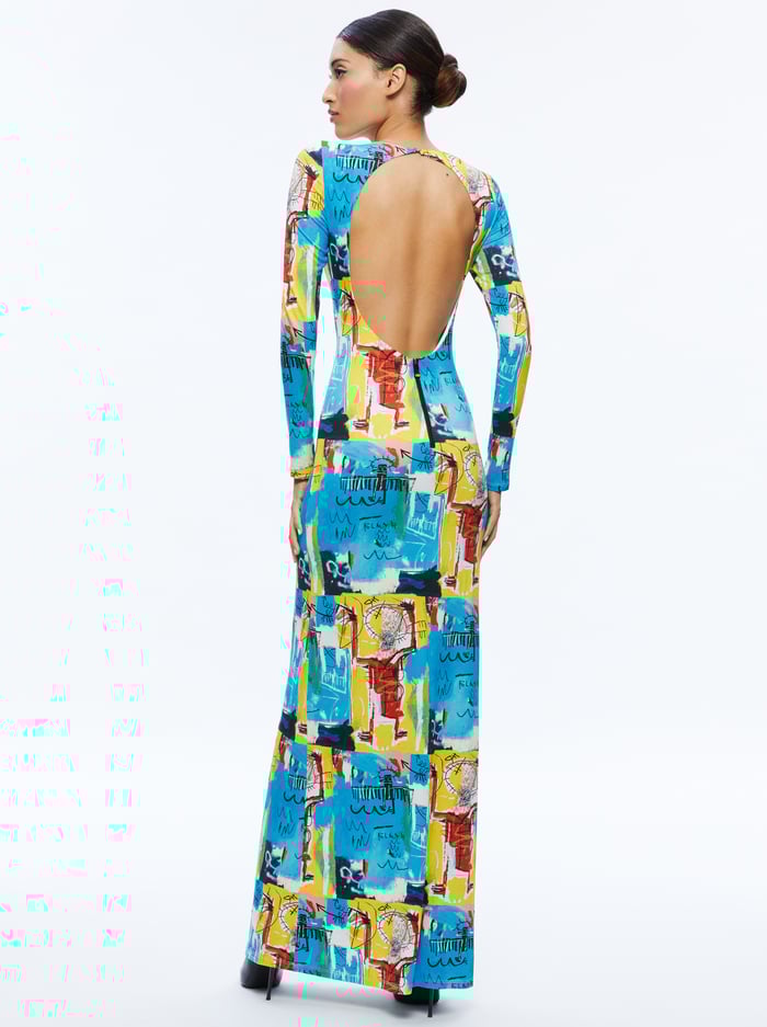 A+O X BASQUIAT DELORA MAXI DRESS - UNTITLED image 1 - Alice And Olivia
