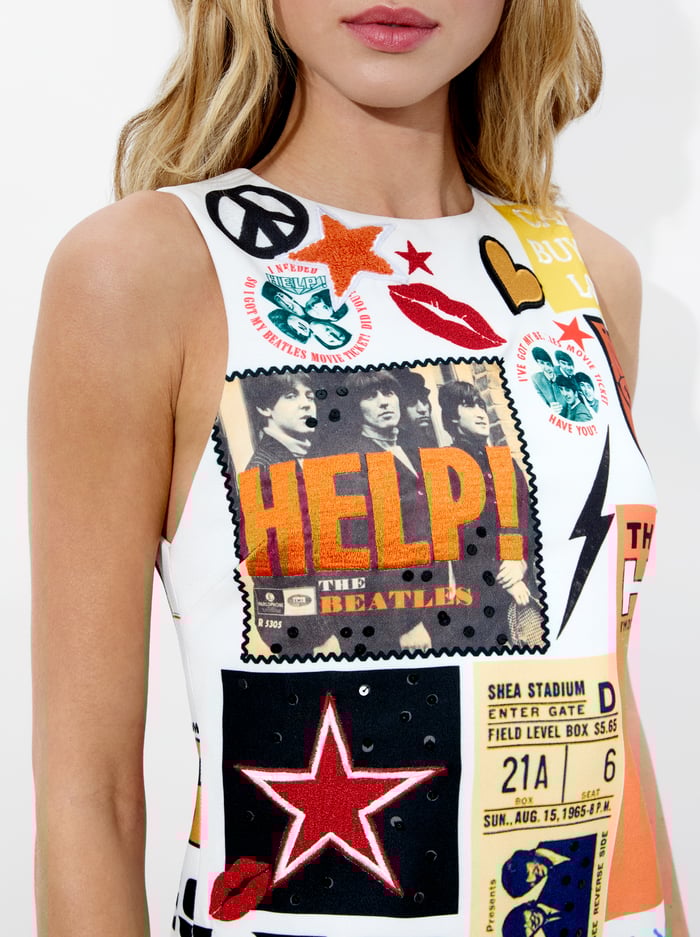A+O X THE BEATLES CLYDE SHIFT DRESS - CAN