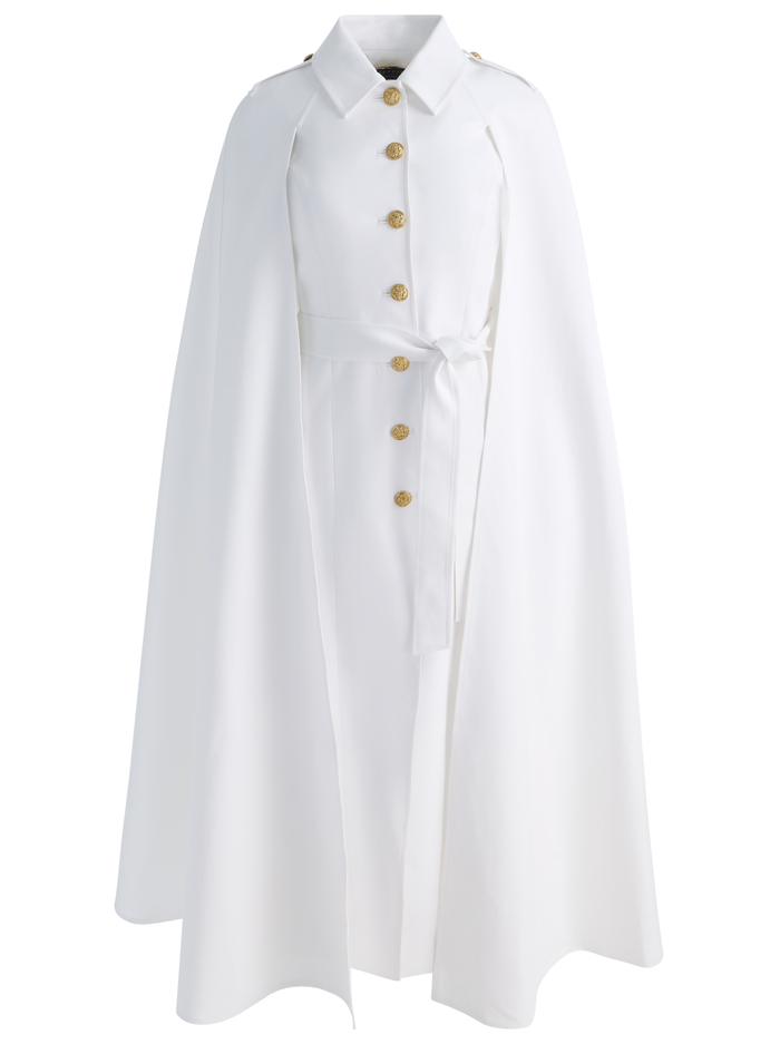 KOHLER MAXI TRENCH CAPE - OFF WHITE image 5 - ALICE + OLIVIA