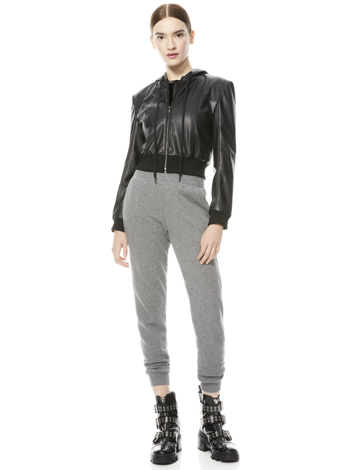 PAULIE VEGAN LEATHER JACKET - BLACK image 2 - Alice And Olivia