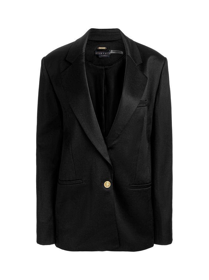 RONAN OVERSIZED BOXY BLAZER - BLACK image 6 - ALICE + OLIVIA