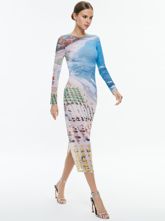 DELORA MIDI DRESS - WHISPERING WAVES image 3 - Alice And Olivia