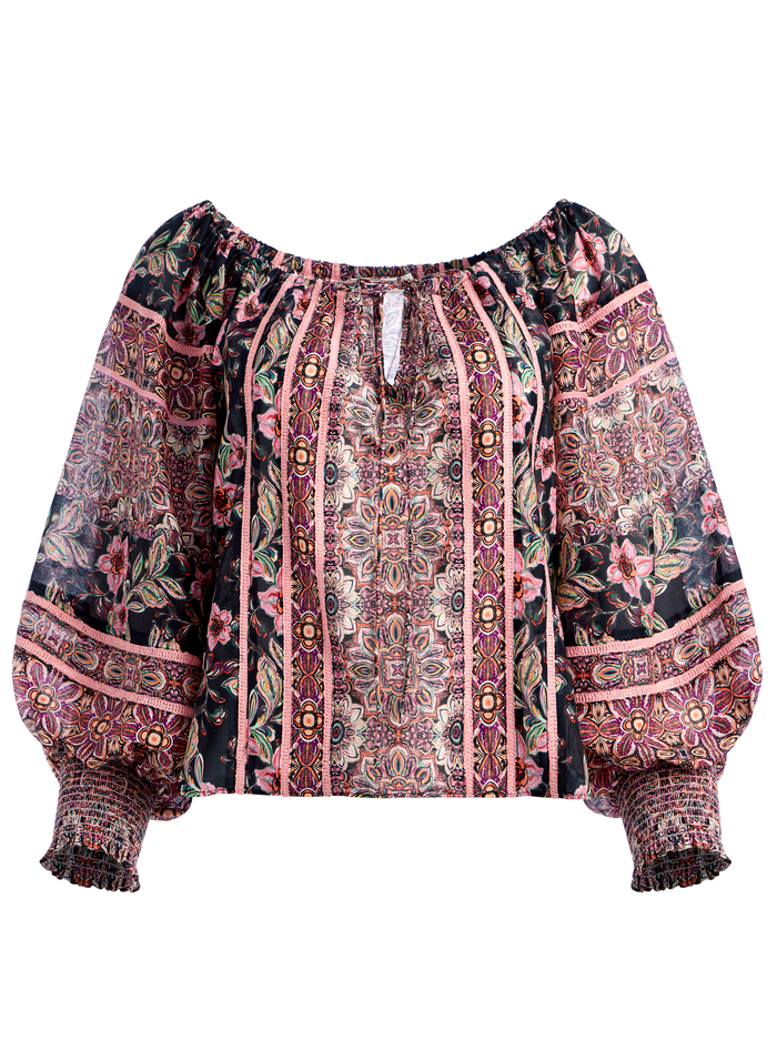 ALTA OFTHE SHLDR BLSN SLV TOP - CANOPY TILE BLACK image 5 - Alice And Olivia