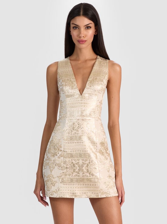 GOLD-PACEY MINI DRESS