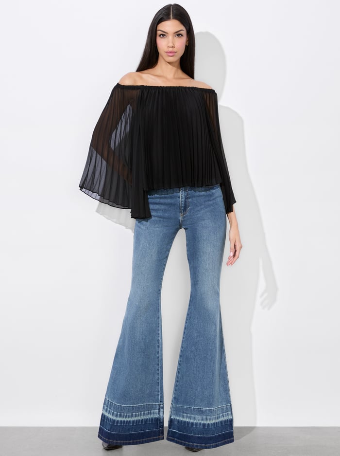 AUNDREA OFF THE SHOULDER BLOUSE - BLACK image 1 - Alice And Olivia