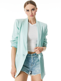 YURIKO SHAWL COLLAR BLAZER - POWDER BLUE