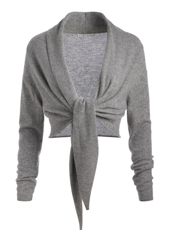 LANITA CARDIGAN - MEDIUM HEATHER GREY image 5 - Alice And Olivia