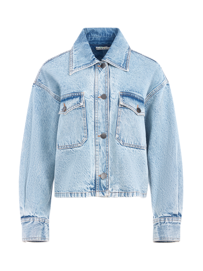 DEAN BOXY CROPPED JACKET - ROAD TRIP image 5 - Alice And Olivia
