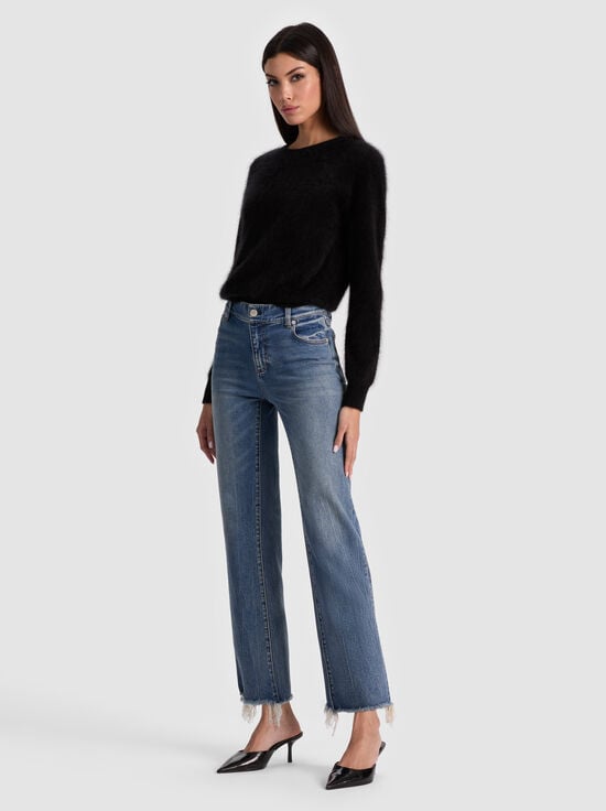 BLACK-CAROLEE CASHMERE PULLOVER