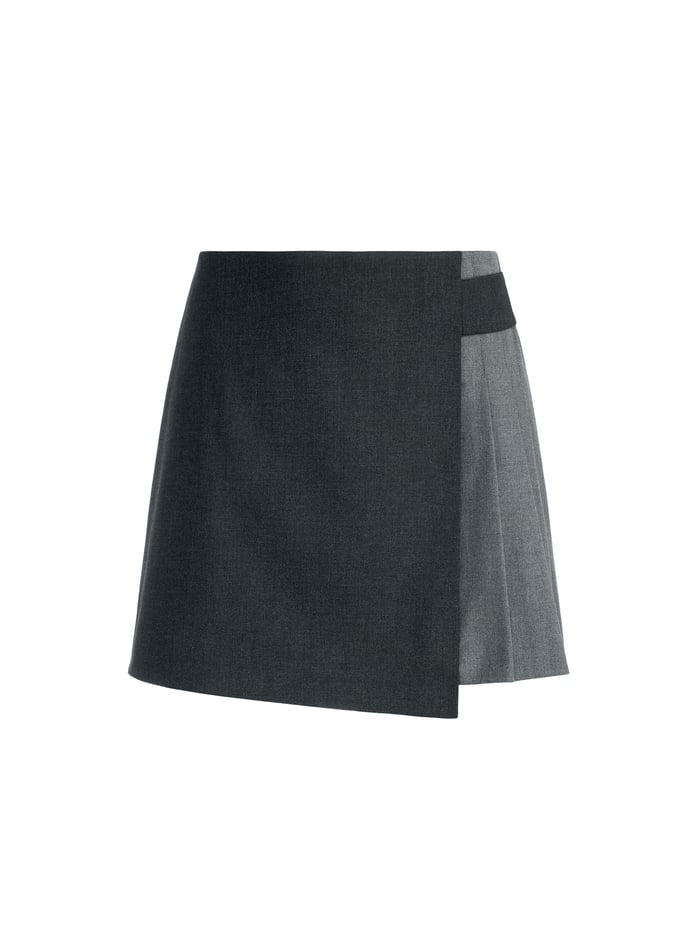 TONI MINI SKIRT - CHARCOAL GREY MELANGE image 5 - Alice And Olivia