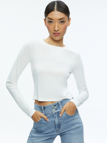 OFF WHITE-FITTED TEE