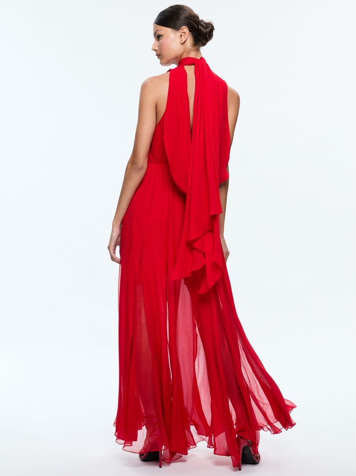 DITA MAXI DRESS - BRIGHT RUBY image 2 - Alice And Olivia