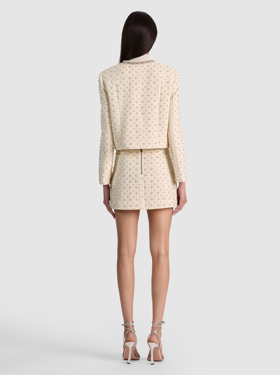 VANILLA-RUBI EMBELLISHED MINI SKIRT