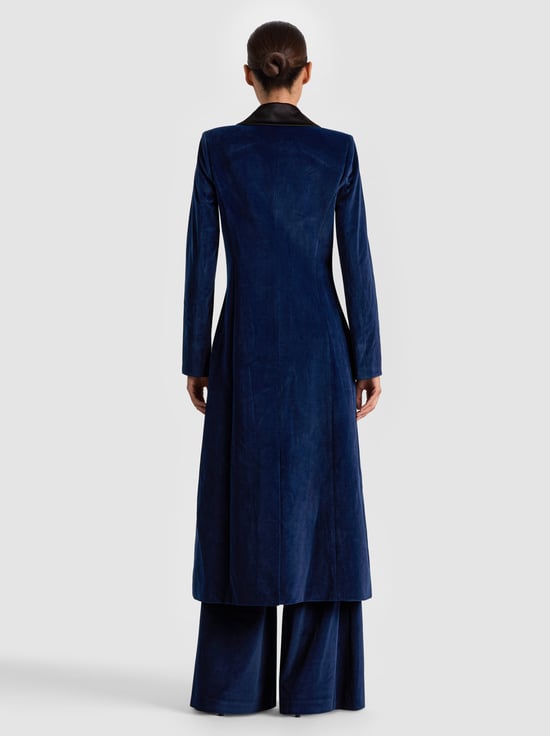 DARK MIDNIGHT BLUE-THEO VELVET COAT
