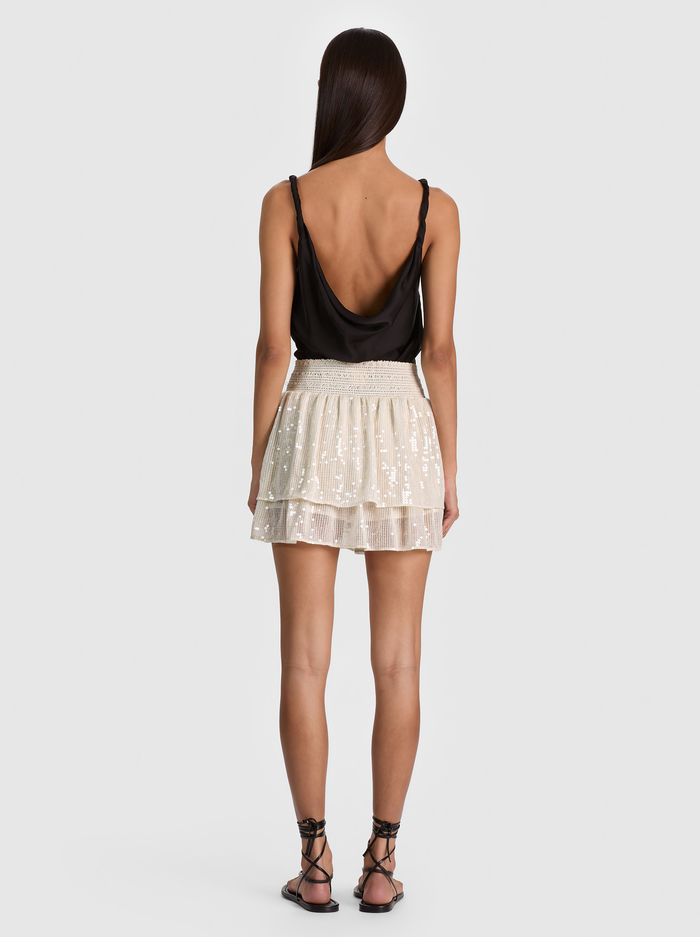 BETHIE SEQUIN MINI SKORT - OFF WHITE image 2 - ALICE + OLIVIA