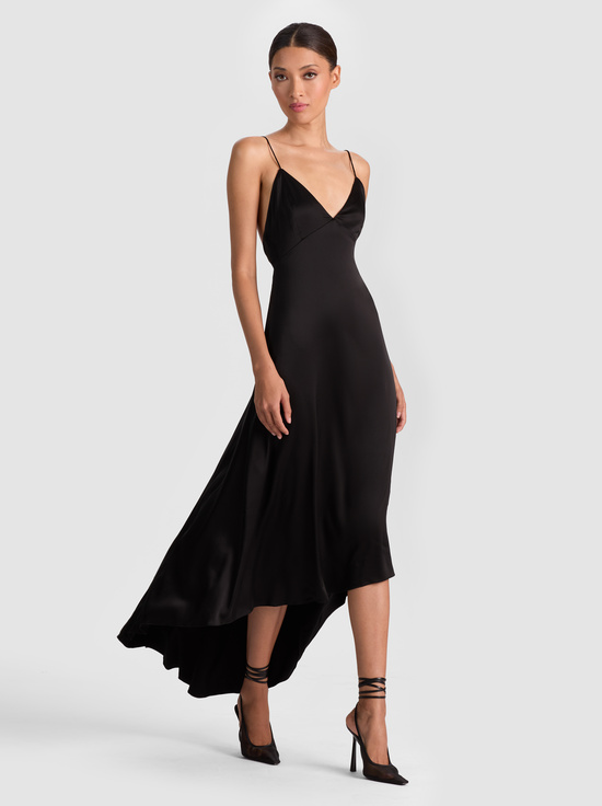 BLACK-LUCIANA SLIP DRESS