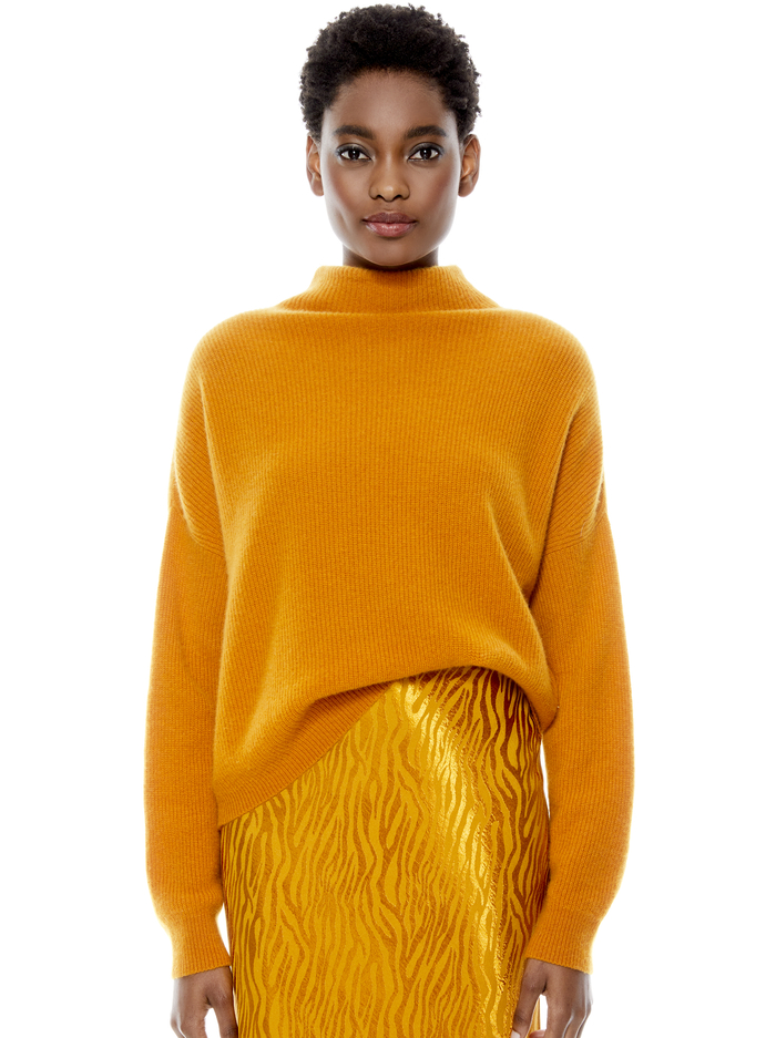 CAPRICE TURTLENECK PULLOVER - AUTUMN GOLD image 1 - Alice And Olivia