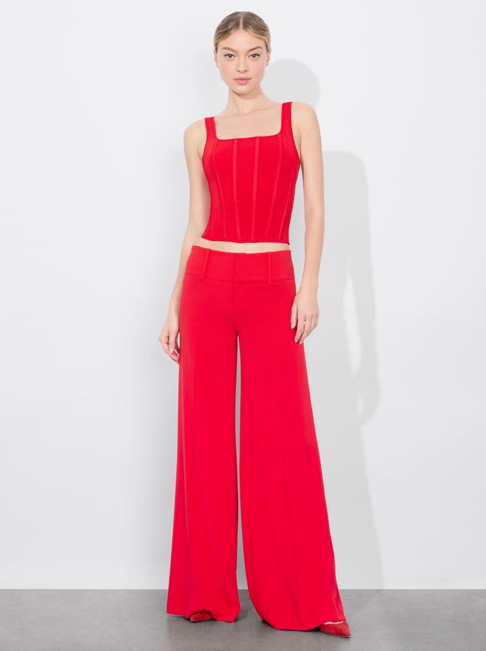 SARIAH CORSET TANK - BRIGHT RUBY image 1 - Alice And Olivia