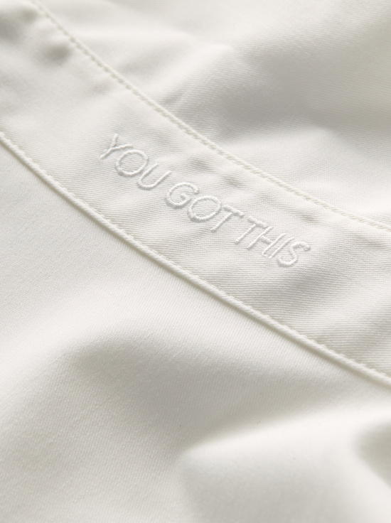 OFF WHITE-AMELIA BUTTON DOWN WITH LACE UP BACK