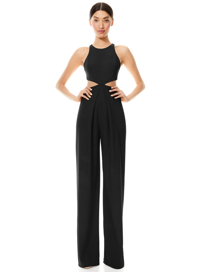 CARA CUT OUT JUMPSUIT - BLACK image 4 - Alice And Olivia