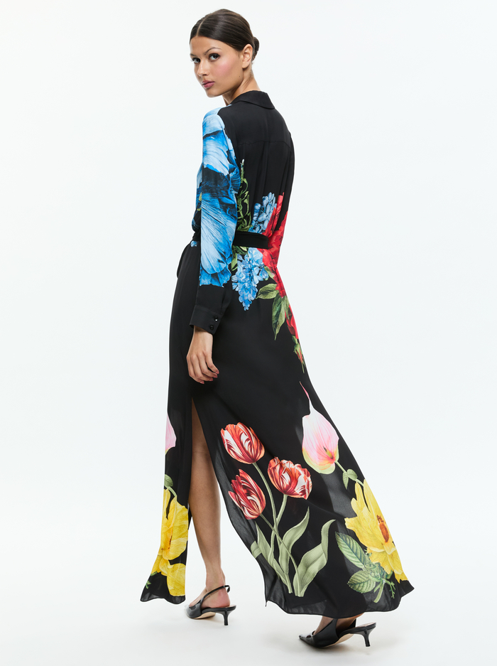 CHASSIDY MAXI SHIRT DRESS - LE PARISIEN BLACK image 2 - Alice And Olivia