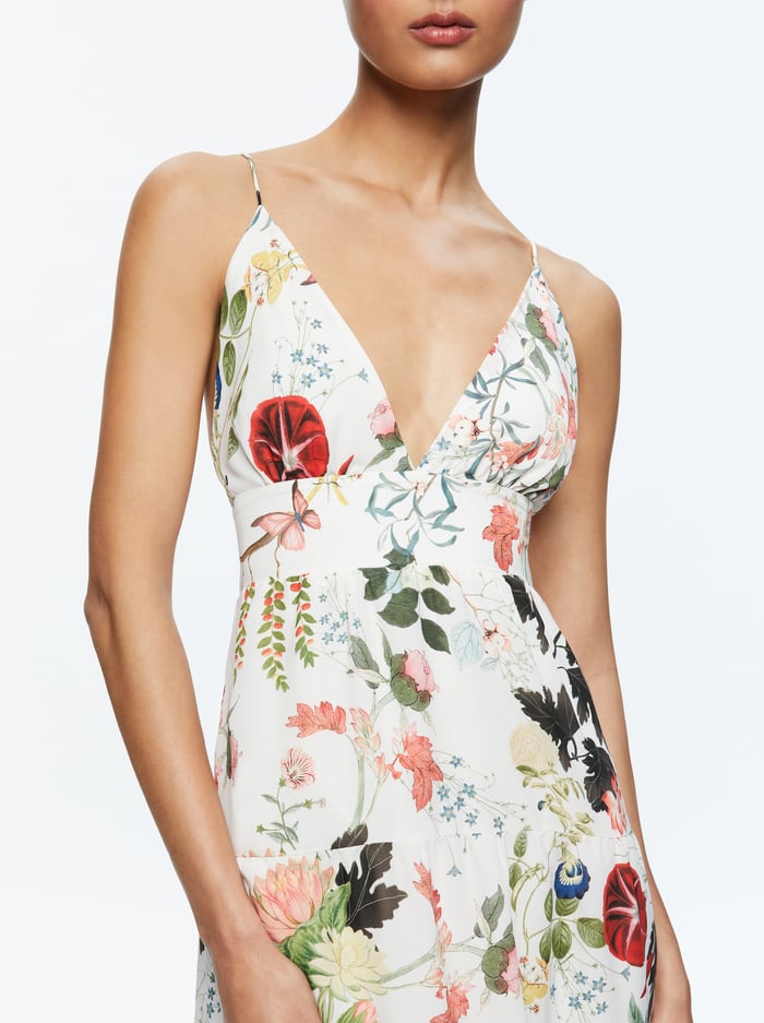 KAROLINA PANELED HALTER MAXI DRESS - BLUSH KISS VANILLA image 1 - Alice And Olivia