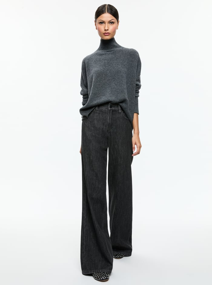 BARBRA TURTLENECK - CHARCOAL HEATHER image 4 - Alice And Olivia