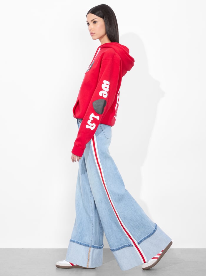 WE HEART LA HOODIE - BRIGHT RUBY image 4 - Alice And Olivia