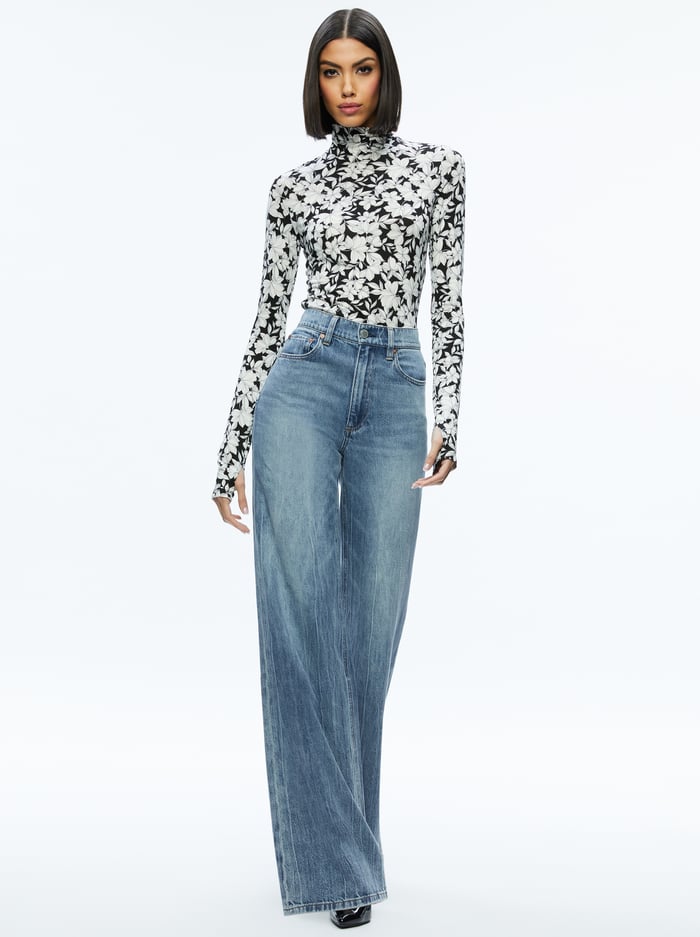 DELAINA TURTLENECK TOP - HOMEROOM FLORAL image 4 - Alice And Olivia