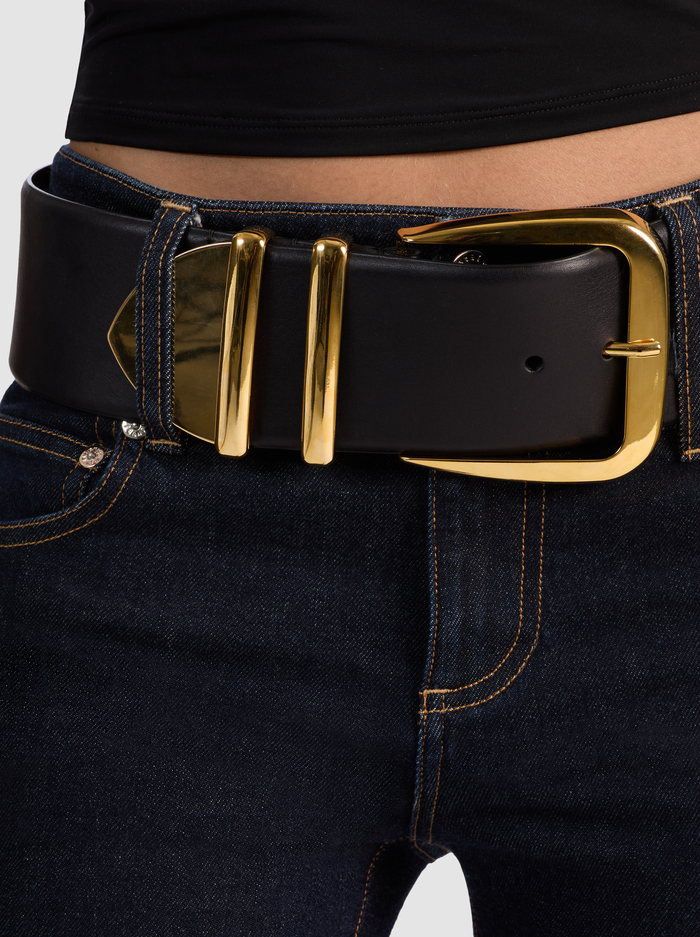 HARLEY WIDE BELT - BLACK/GOLD image 1 - ALICE + OLIVIA