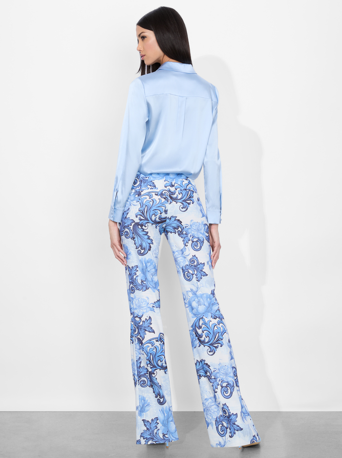 WILLA SILK BLOUSE - MINERAL BLUE image 2 - Alice And Olivia