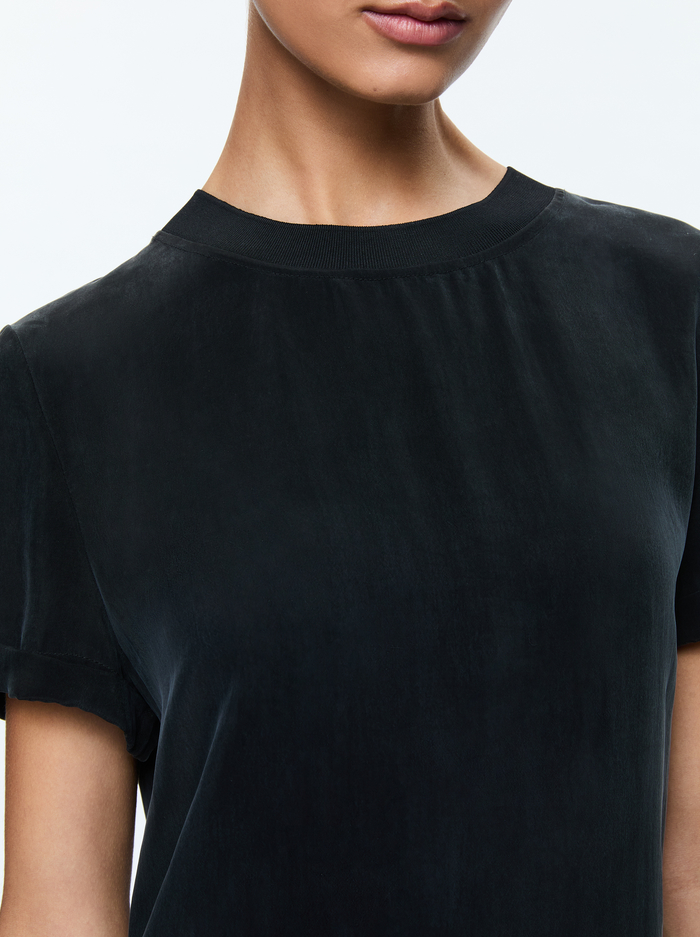 BRADEN TEE SHIRT DRESS - BLACK image 1 - Alice And Olivia