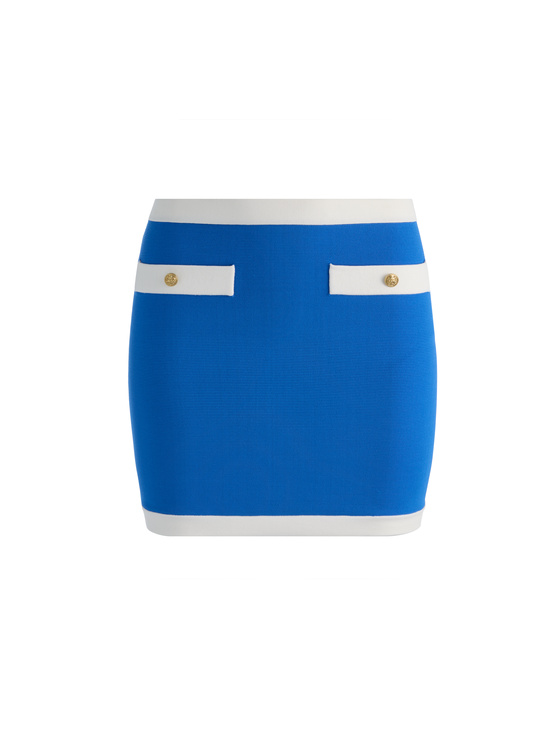 BLUE IRIS/SOFT WHITE-KIPP MINI SKIRT