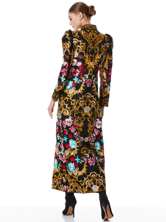 THOMAS EMBROIDERED COAT - BLACK/MULTI image 1 - ALICE + OLIVIA